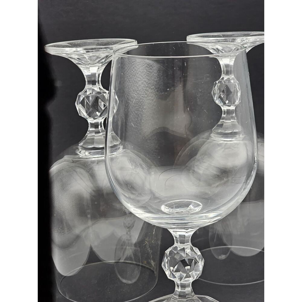Hand Blown Water Goblets Claudia Style Made In Poland Set Of Four